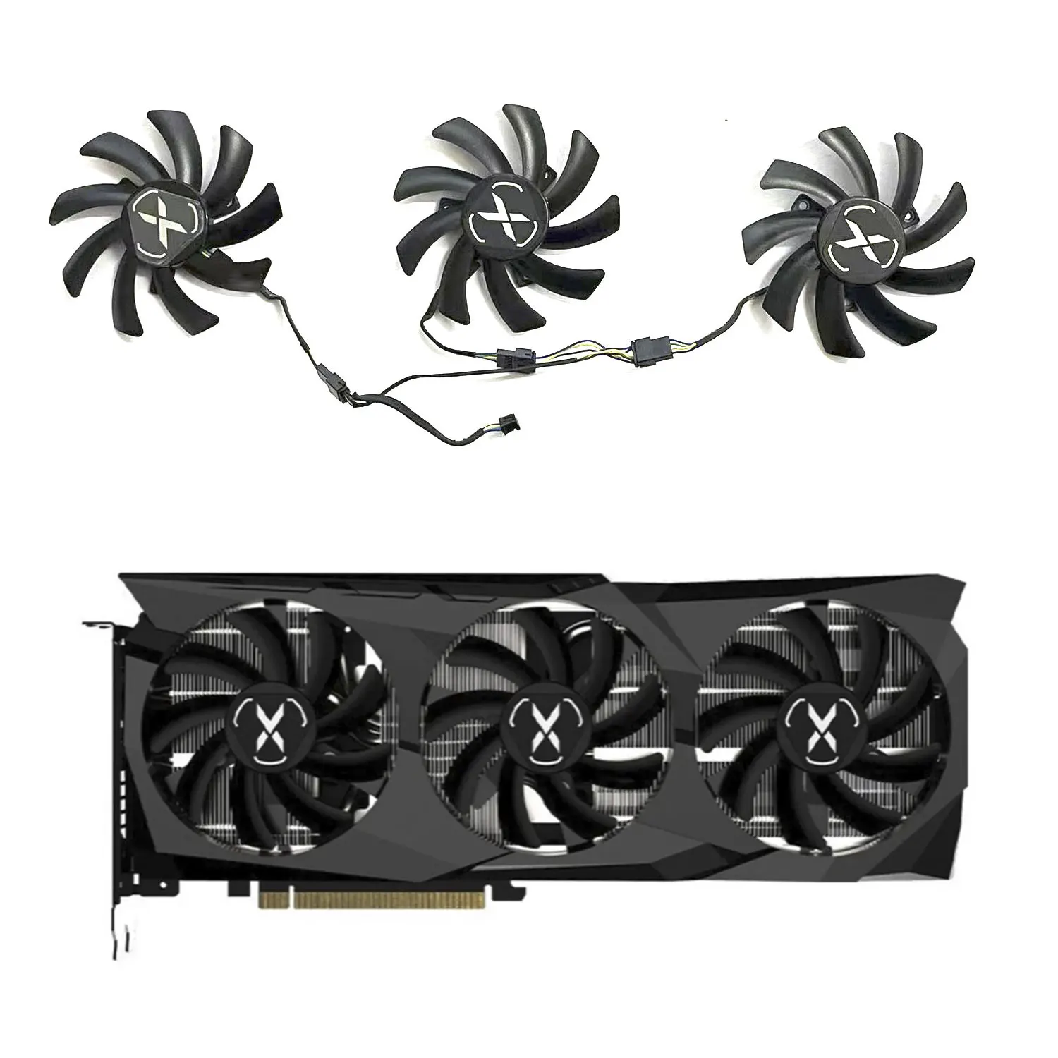 

Original New 4PIN 85MM T129215SU DC 12V 0.5A RX6700XT GPU Fan for XFX RX 6700 X Speedster SWFT Graphics Card Cooling Fan