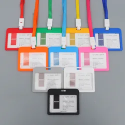 Porte-Carte d'Identification en Plastique PP, Horizontal et Vertical, Accessoire de Crédit pour Étudiant, 1 Pièce