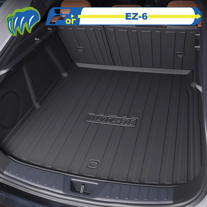 

For Mazda EZ-6 2024-2025 Custom Fit TPE Car Trunk Mat Cargo Mat 3D Shaped Laser Measured Trunk Liners Chair-back Protection Mat