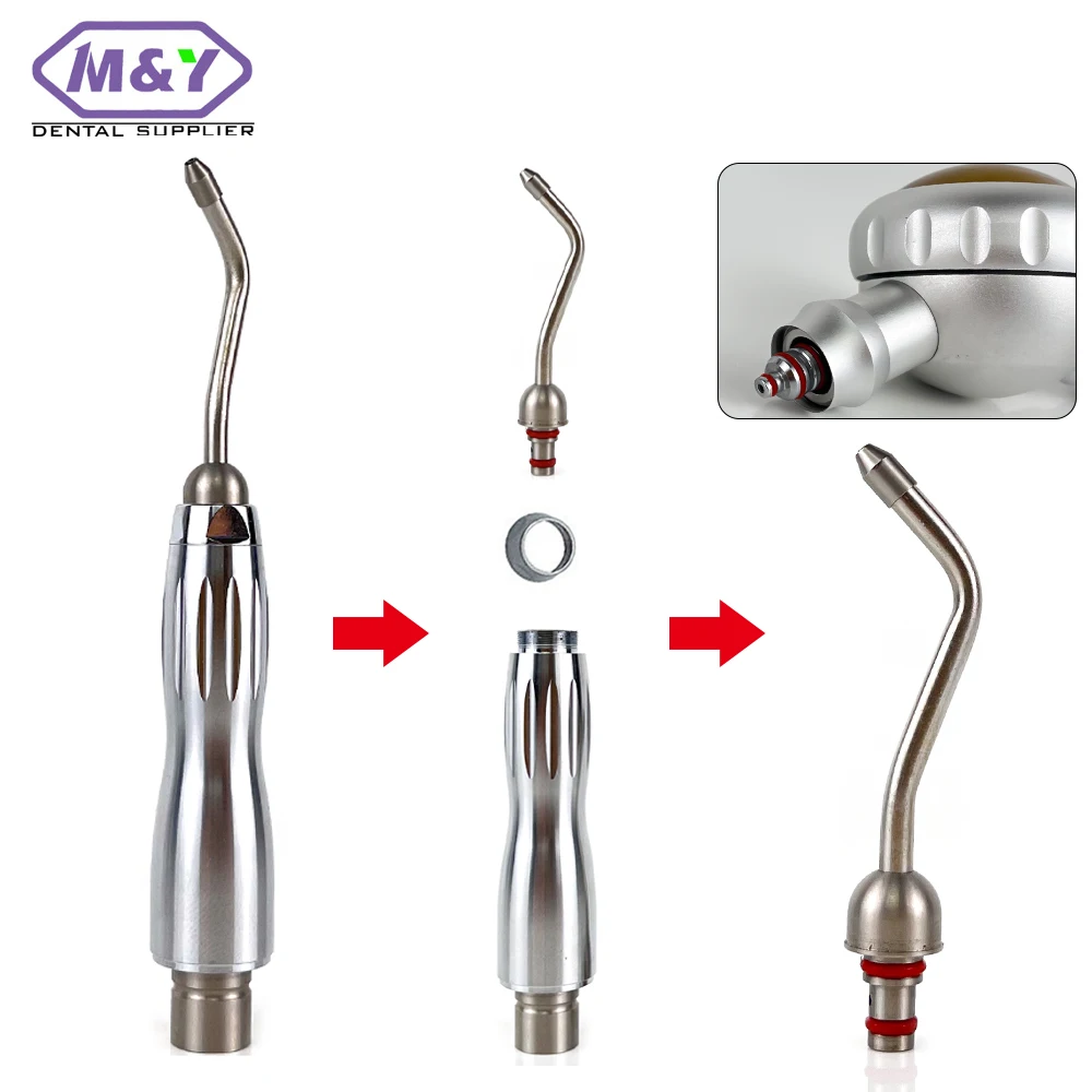 1pcs M&Y air prophy Nozzle Dental Tip Steel Spray Handle fit Air Flow Polisher Jet Sandblasting Machine teeth whitening tools