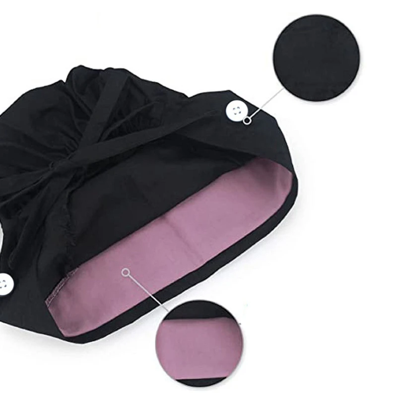 Unisex chirurgischer staub dichter Hut mit Knopf Krankens ch wester Ärzte betreiben Raum arbeits kappe Schönheits institution Veterinaria Peelings Baumwoll kappen