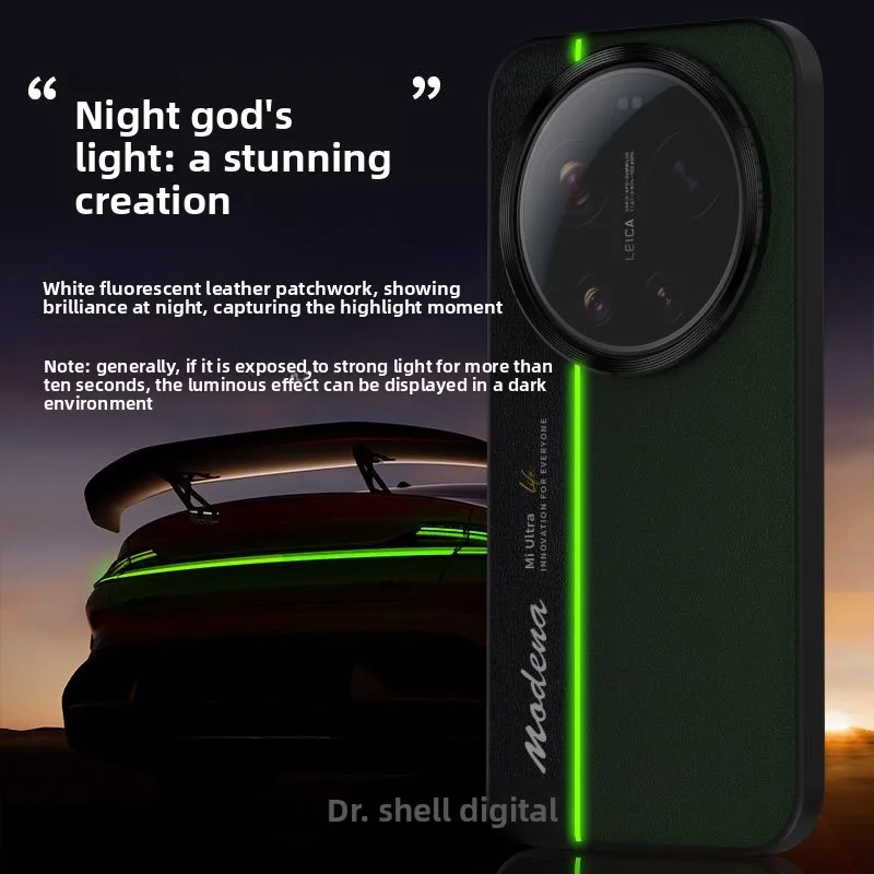 Etui na Xiaomi 17 Ultra 15 Ultra Nowe Luksusowe Fluorescencyjne Paski Kolorowa Skóra PC Odporny na Upadki Pokrowiec na XiaoMi 17Ultra Funda — zdjęcie produktu 5