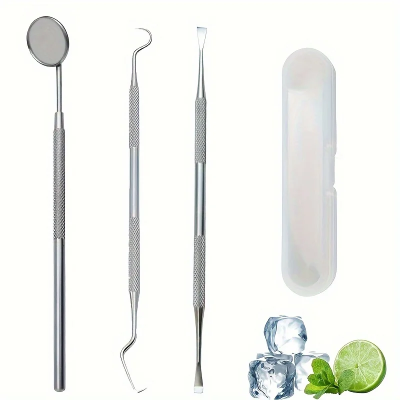 Washable Stainless Steel Toothpick Set with Box for Easy Storage and Carrying, Interdental Cleaning Tools, Household Oral Dental