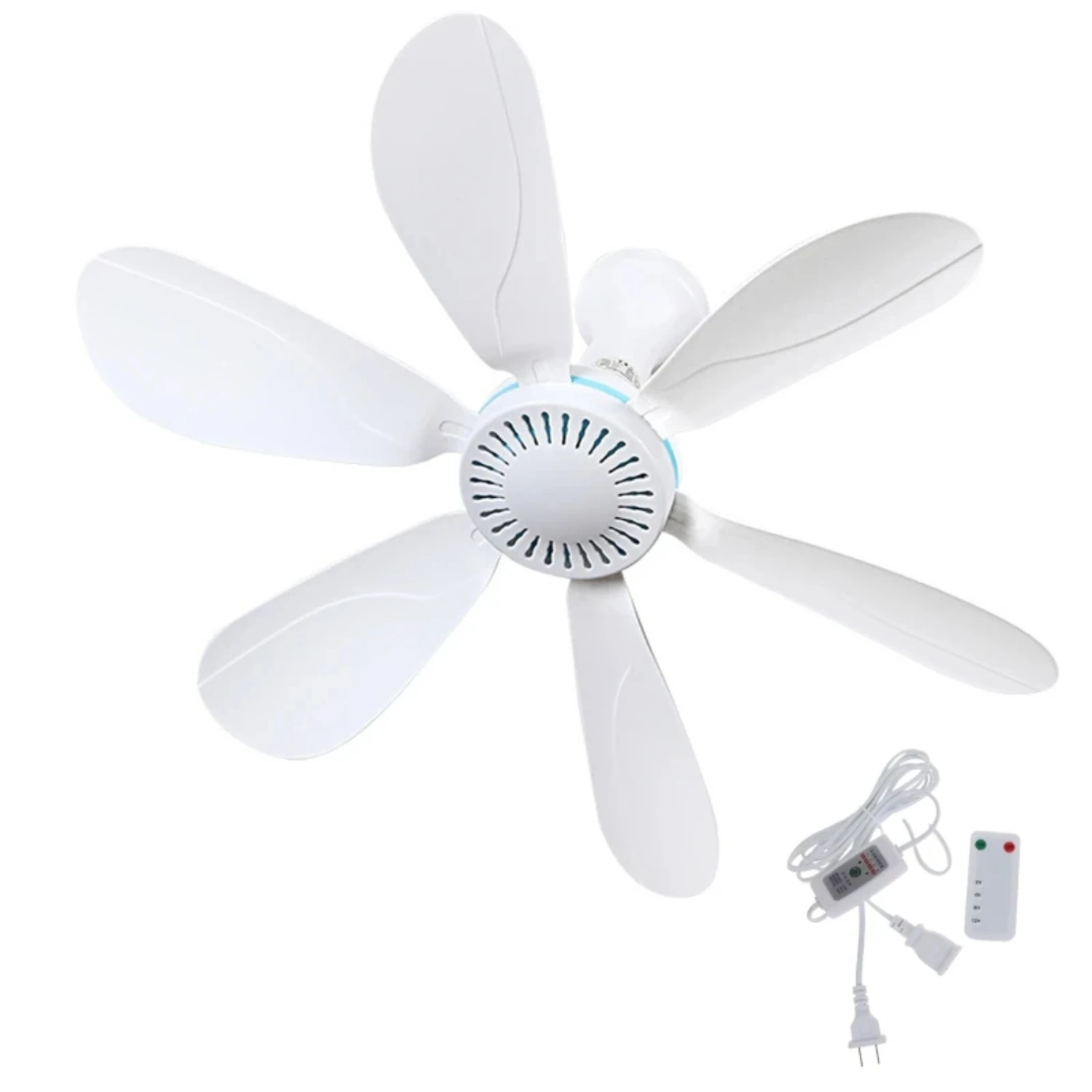 Whisper Quiet and Efficient Six-Leaf Ceiling Fan with Built-in Timer - Ideal Tranquil Addition for Household Bedrooms - Perfect 