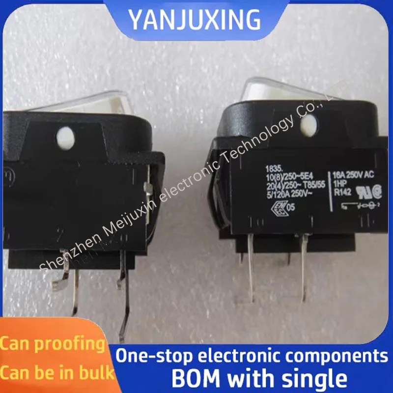 1835 power supply boat-shaped switch bent pin 4/6 pin 2 positions sewing machine button with light