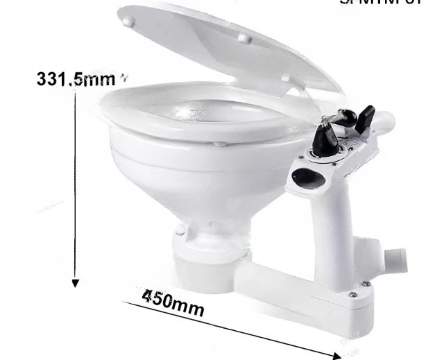Yacht toilet Electric speedboat 12V24V self-priming toilet Marine high-impact accessories Ceramic toilet