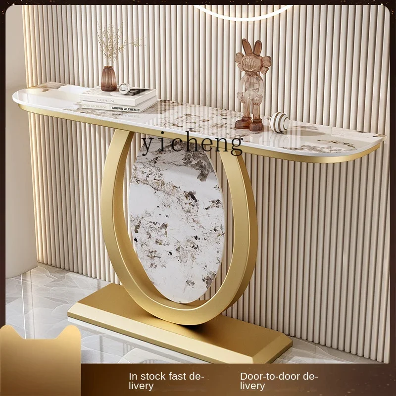 

GZ New Chinese Style Stone Plate Console Tables Simple Entrance Door Console against the Wall Entrance Cabinet