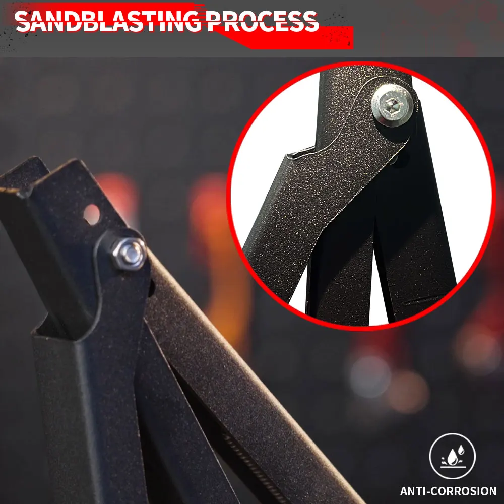 حامل عجلة الدراجة النارية، حامل الوسادة، مقبض عالمي محمول، جانب واحد، أمامي وخلفي، أداة إصلاح الإطارات القابلة للطي #6