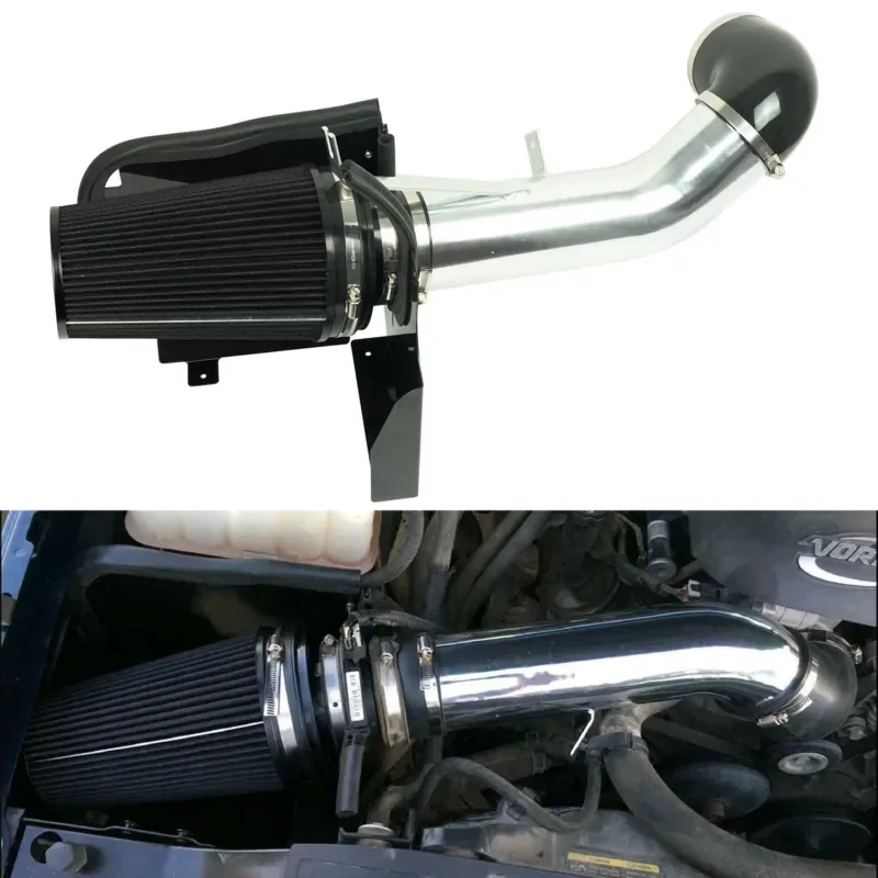 Aluminum Intake Pipe Modification Kit Automotive Cold Air Intake Set for GMC Chevrolet V8 1999-2006