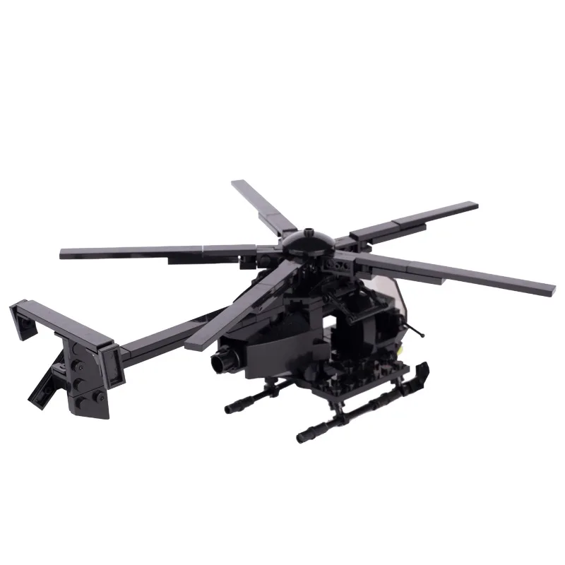 Modern Military US MH-6 Little Bird helicopter Technology Bricks DIY Toys For Kids Children Gifts moc Blocks