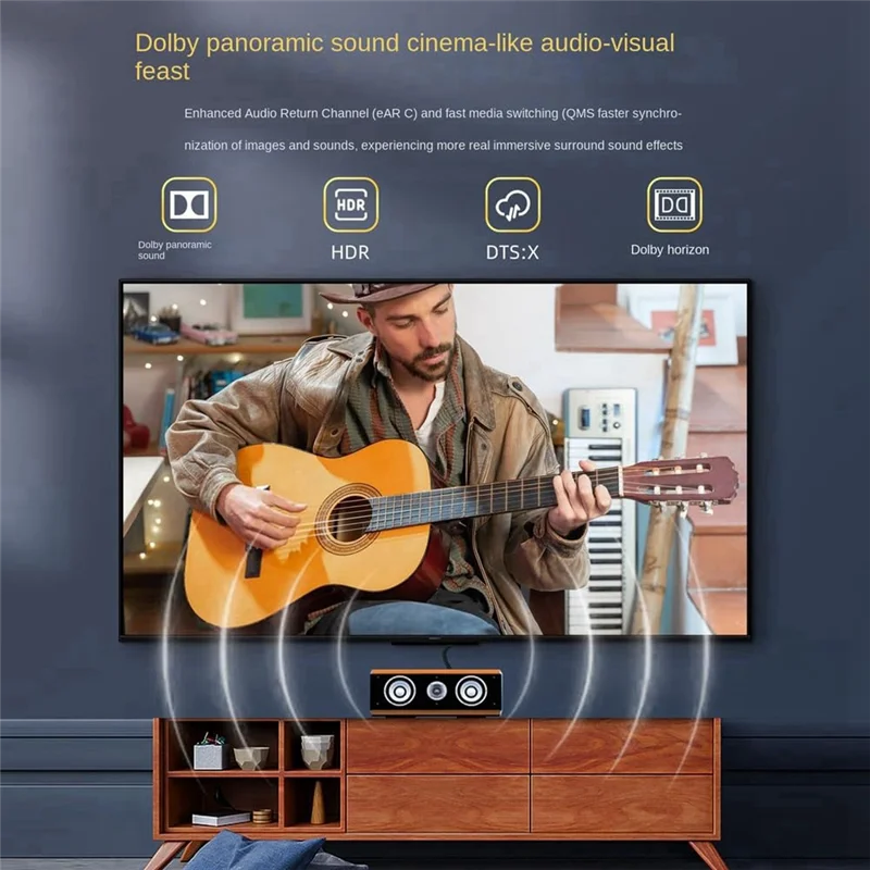 

CJSD-Ultra HD Cable Multi-Function HDTV 8K-Compatible 2.1 48Gbps For TV & Computer Monitor 1.5M Easy To Use