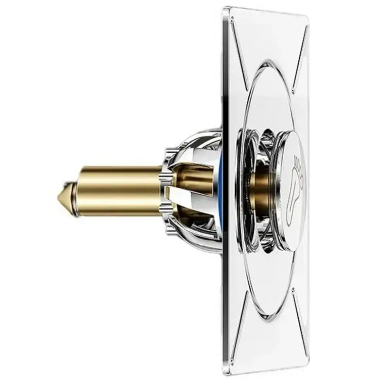 

Shower Drain Pop Up Floor Odor Prevention Square Drain Sink Drain Stopper Foot Pedal Design Brass Core Tub Hair Catcher For Home