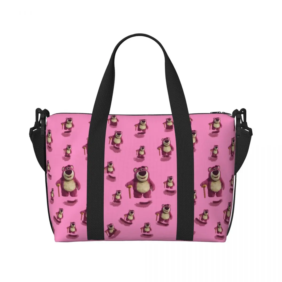 

Женская большая сумка-тоут Lotso на заказ, большая вместимость, пляжные дорожные сумки с рисунком медведя для спортзала