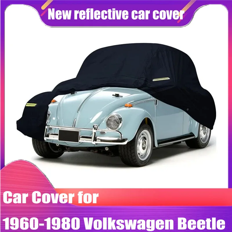 

Car Covers Waterproof For 1960-1980 Volkswagen Beetle Sedan 2-Door Saloon Car Windproof Strap Anti-Theft Lock