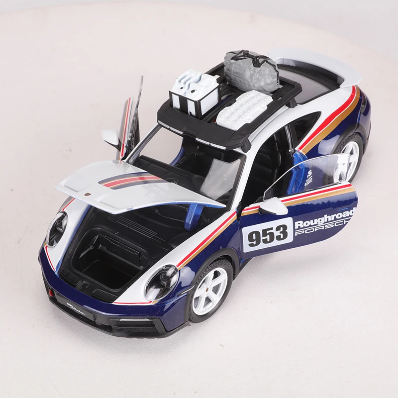 Burago 1:24 911 Dakar r Alloy Racing Car Model Diecast Toy Collection Gift