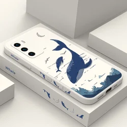Fantasy Whale Phone Case For Huawei P40 P50 P30 P20 Pro Lite  Y7A Mate 20 Pro Lite Liquid Silicone Cover
