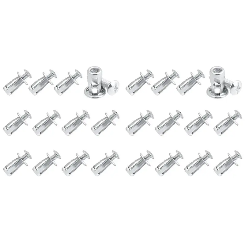 

A20F-24 PCS Hollow Door Anchor Screws Set Hollow Metal Cavity Fixing M6 Jack Nuts Insert Nuts Petal Nuts For Wall Steel Pipe