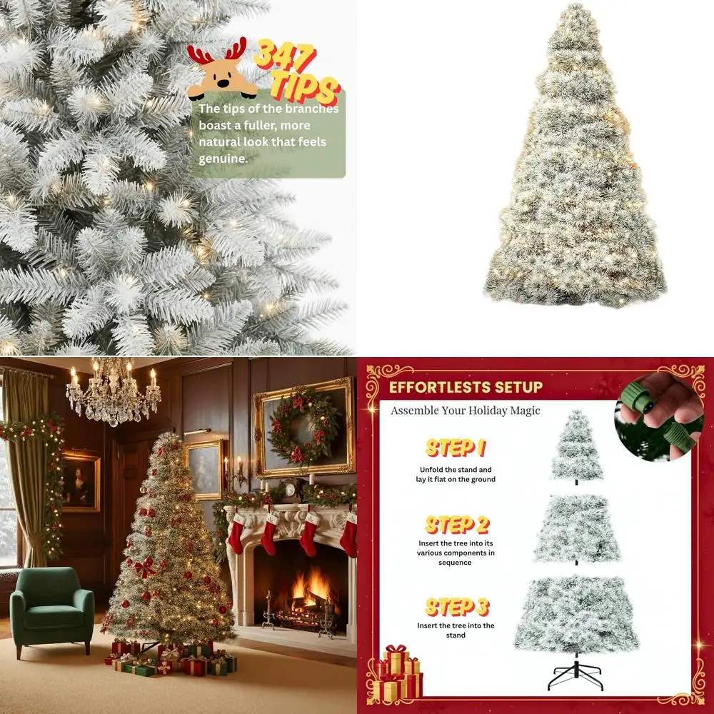 4.5Ft Snow-Flocked … - image