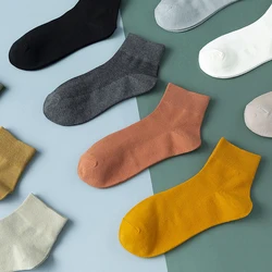 7 Pairs/Lot Pack Men Cotton Short Socks Ankle Boat Comfortable Breathable Casual Candy Color Batch Warehouse Delivery Fast