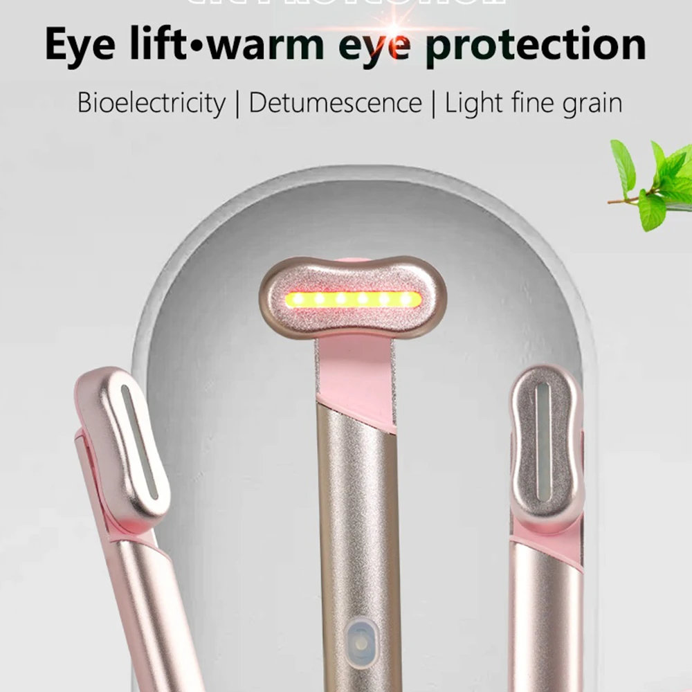 Beauty Eye Massage Device Anti Dark Circle Rechargeable EMS Vibrator Face Lifting Device Skin Care Skin Care 3-in-1 Function