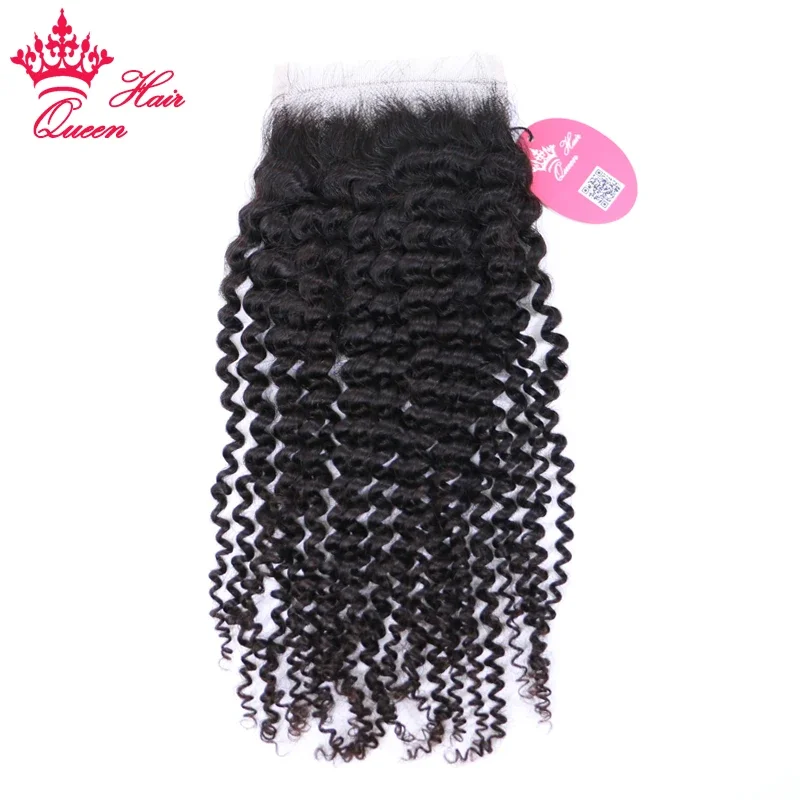 Real HD Kinky Curly Closure Raw Hair 4x4 5x5 6x6 7x7 100% Human Hair Invisible Melt Skin True HD Lace Queen Hair Official Store