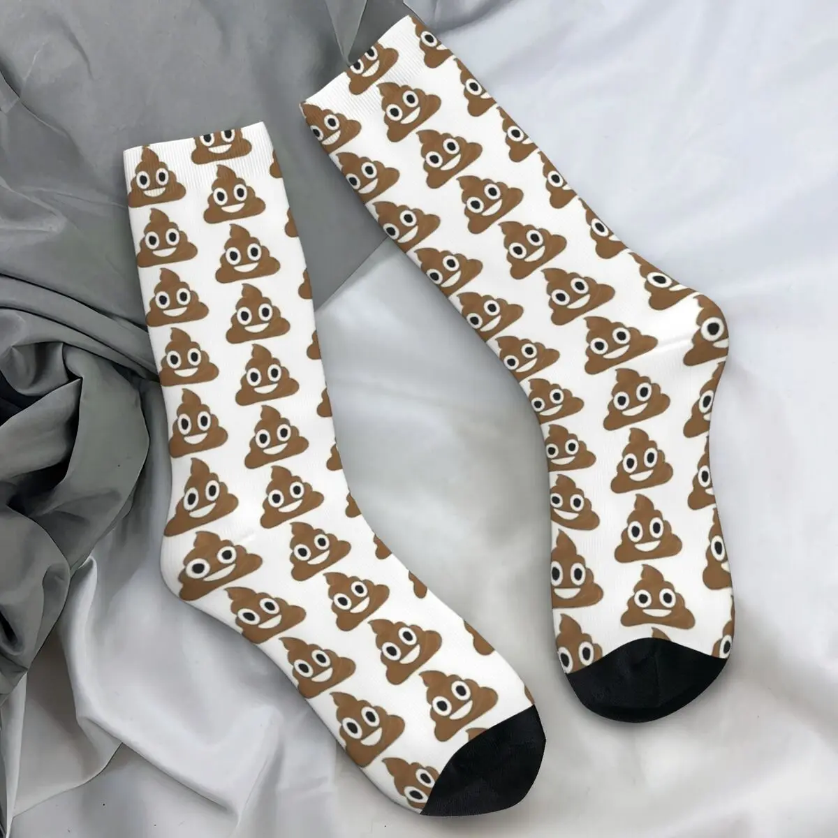 

Забавные чулки с выражением какашек, забавные носки с графическим рисунком, зимние нескользящие носки, мужские уличные мягкие дышащие носки