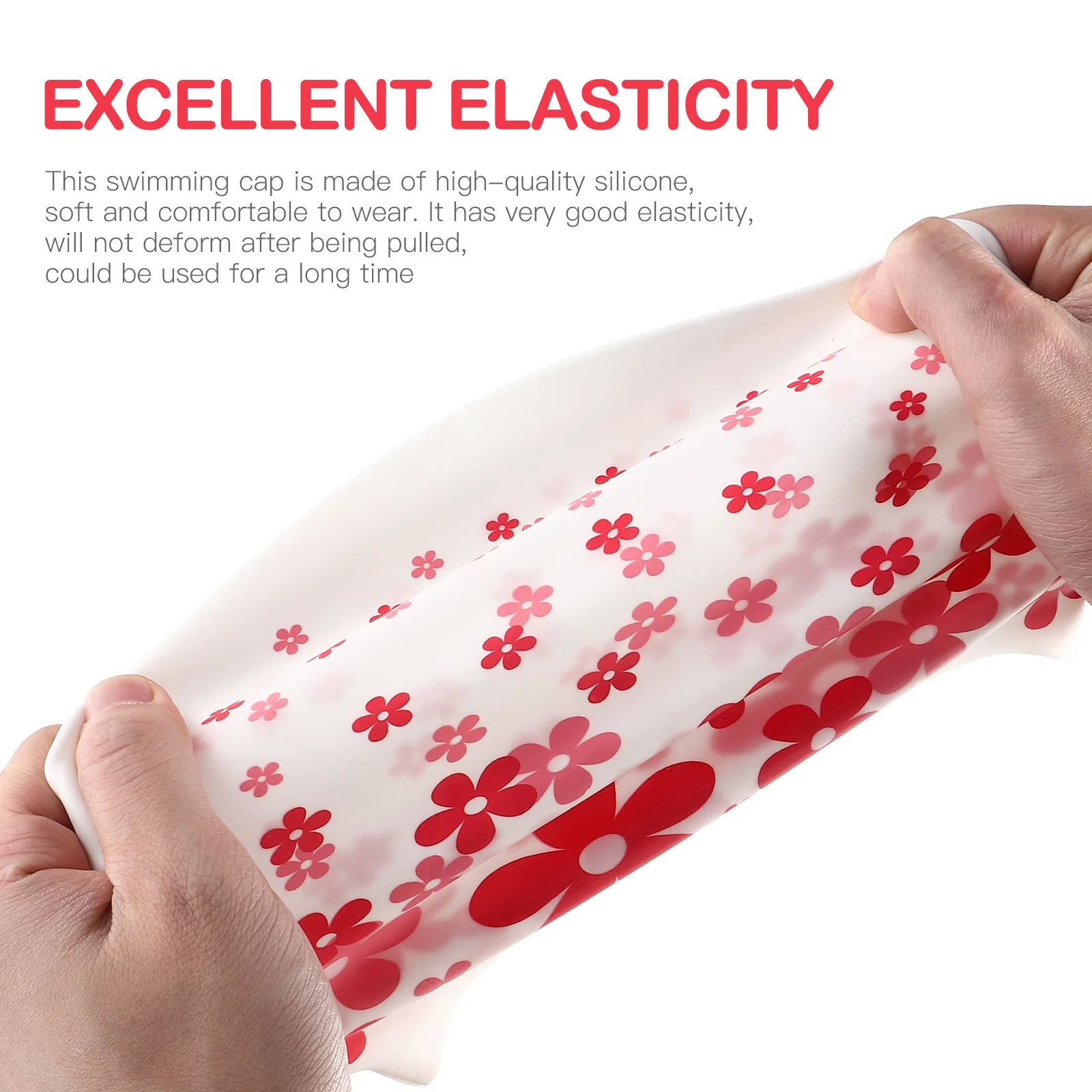 

1Pcs Swimming Cap Premium Silicone Soft Waterproof Bathing Hat Swim Caps Ear Protection Swim Cap