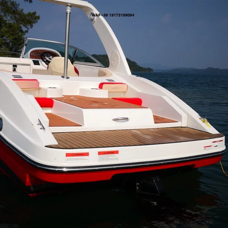 24ft Fiberglass Fishing Motor Boat Mini Luxury Yacht for Sale 7.3M Cabin Design Inboard Engine 8-10 People