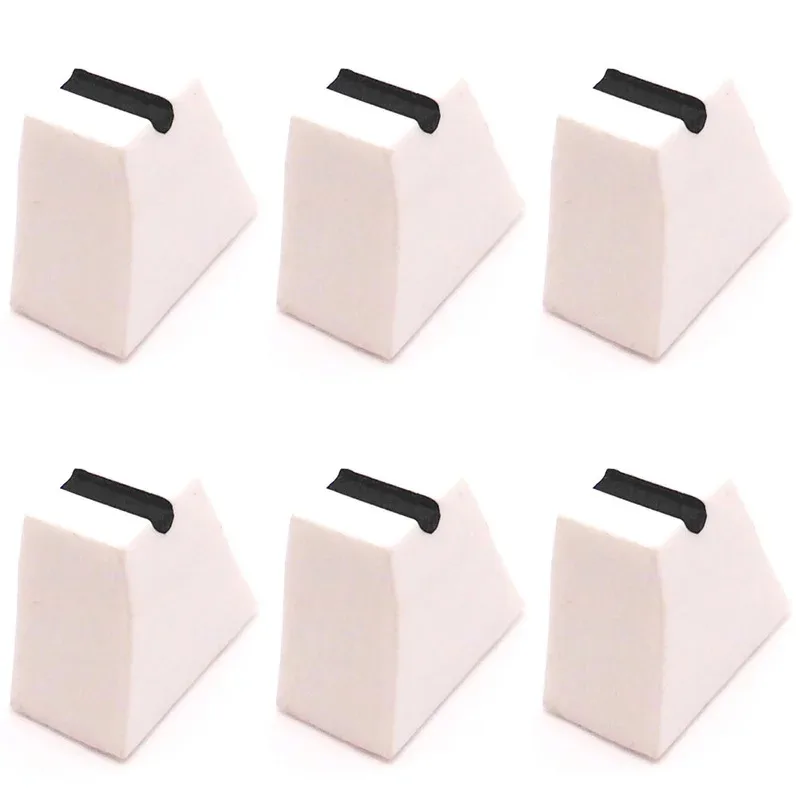 . 6pcs White Potentiometer Fader Knob Cap 12mmLx7mmW For Pioneer Mixer Equalizer