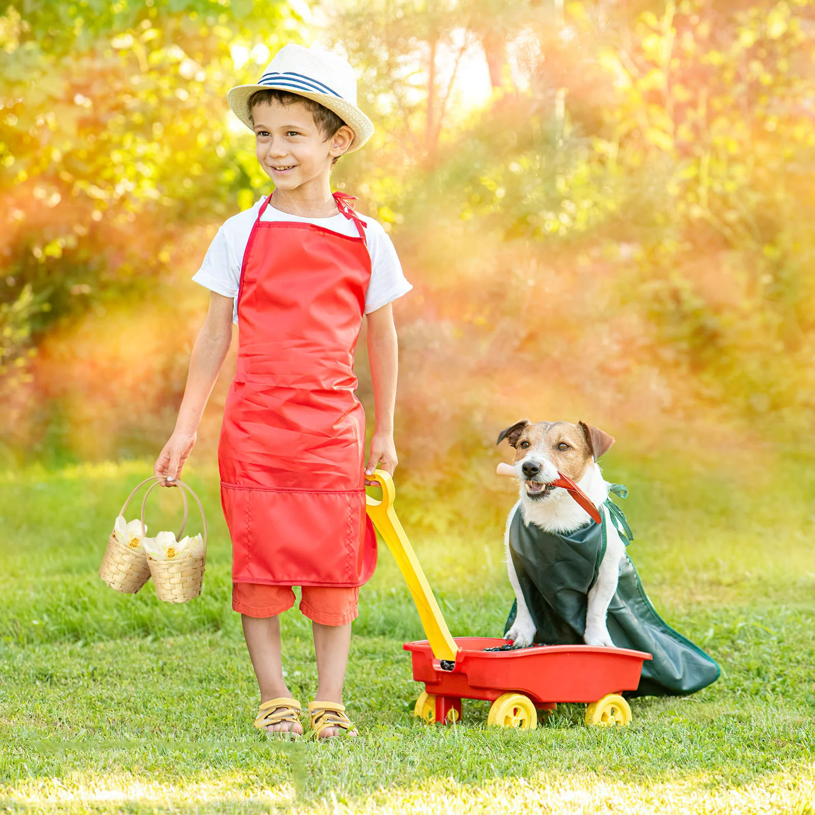 

5pcs Woven Basket Rattan Storage Decorative Bamboo Flower Gift Baskets Folding for Home Wedding Bedroom Living Room