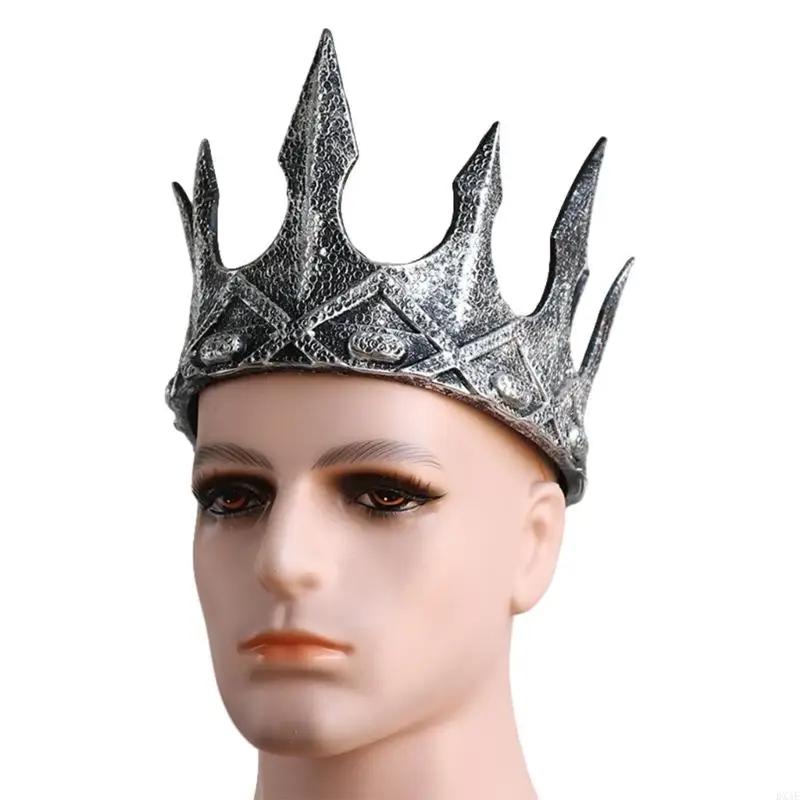 Dxae Medieval Vintage King Crowns with Crescents Designs Cosplay Accessory Headwear Crownpiece for Men and Kids Schoolイベント