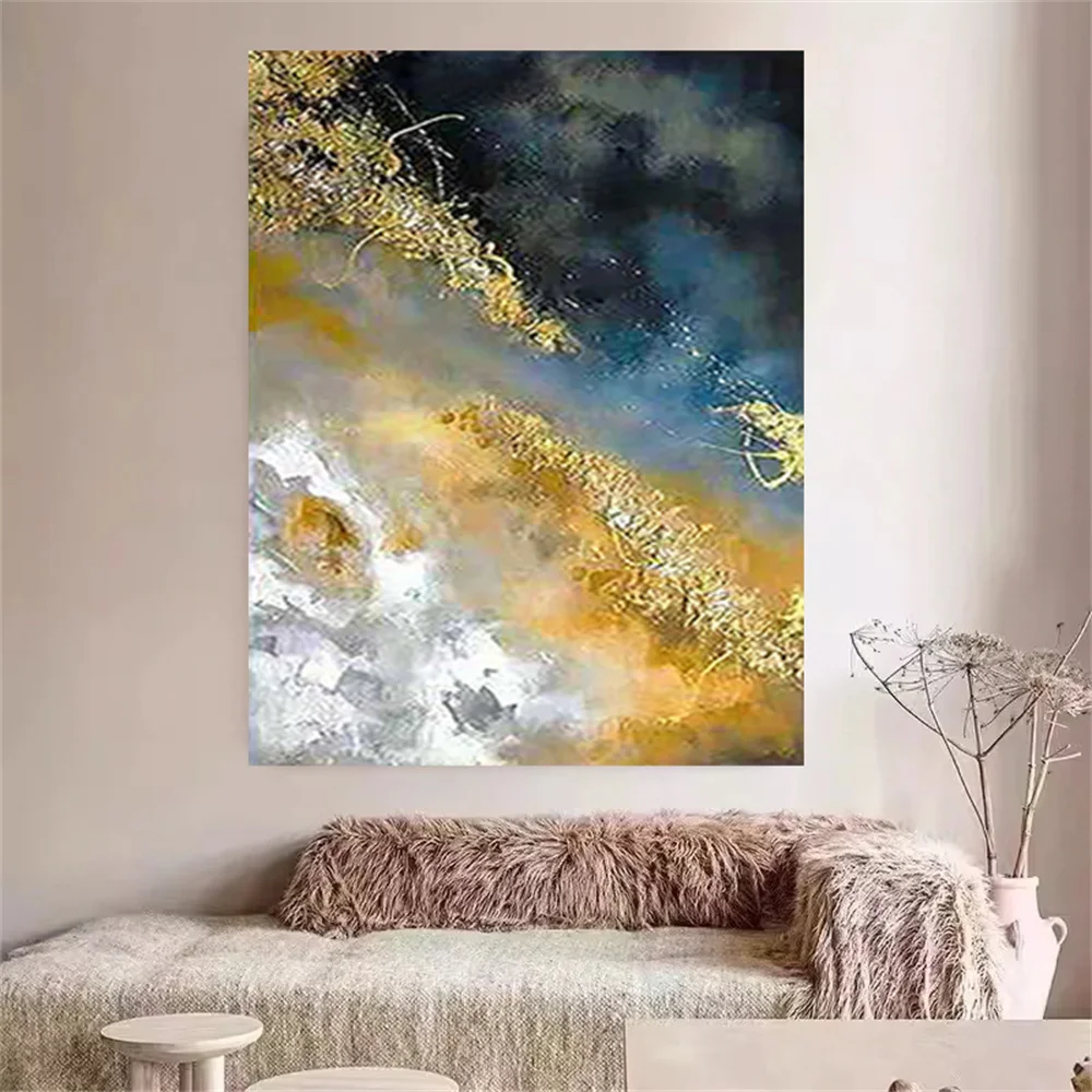 100%Hand Painted Abstract Canvas Painting large canvas crafts handmade seascape Oil Painting Decor Living Room Home Indoor decor