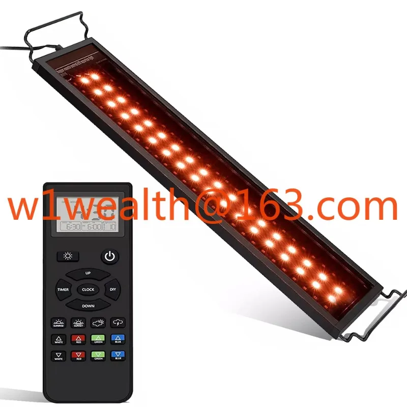 30-120 cm control remoto inalámbrico espectro completo LED acuario luz led arrecife agua dulce cultivo planta luz temporizador dim LCD amanecer