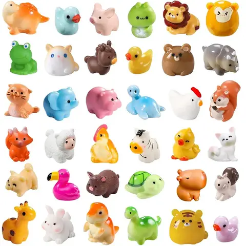 5/10/20/40 MINI เรซิ่นสัตว์ Miniatures,40 รูปแบบเล็กๆตัวเลขสัตว์สําหรับ DIY Micro Fairy Garden ภูมิทัศน์หัตถกรรมอุปกรณ์เสริม