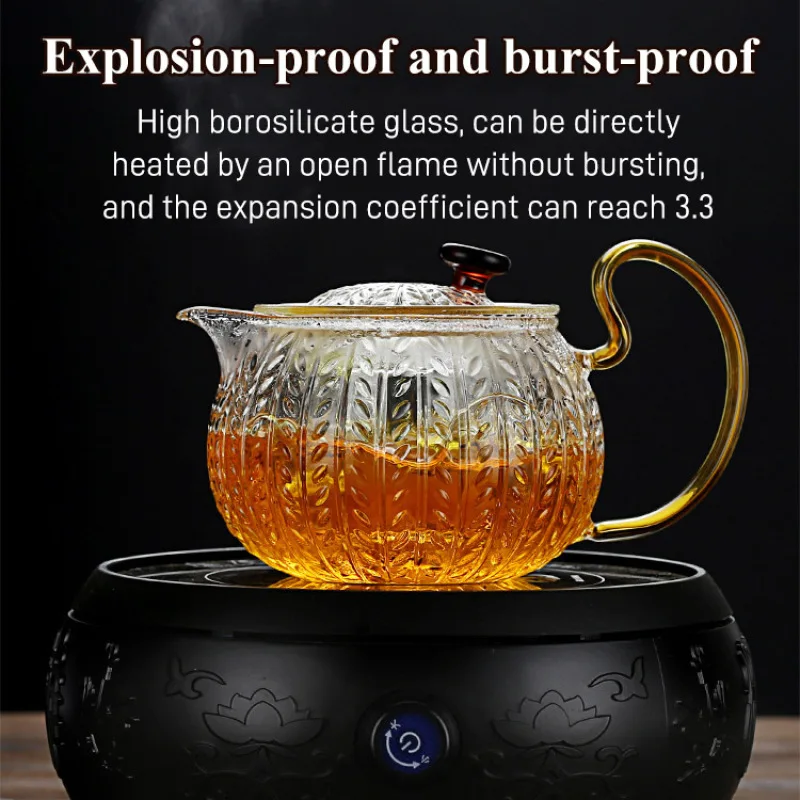 Household teapot tea set heatresistant thickened teapot tea water separation glass teapot