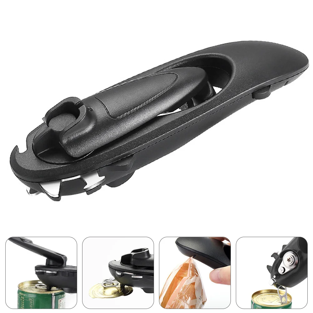 

Multi-Functional Bottle Opener Manual 2cr13 ABS Portable Beer Can Jar Lid Remover Tool for Travel Outdoor Picnic