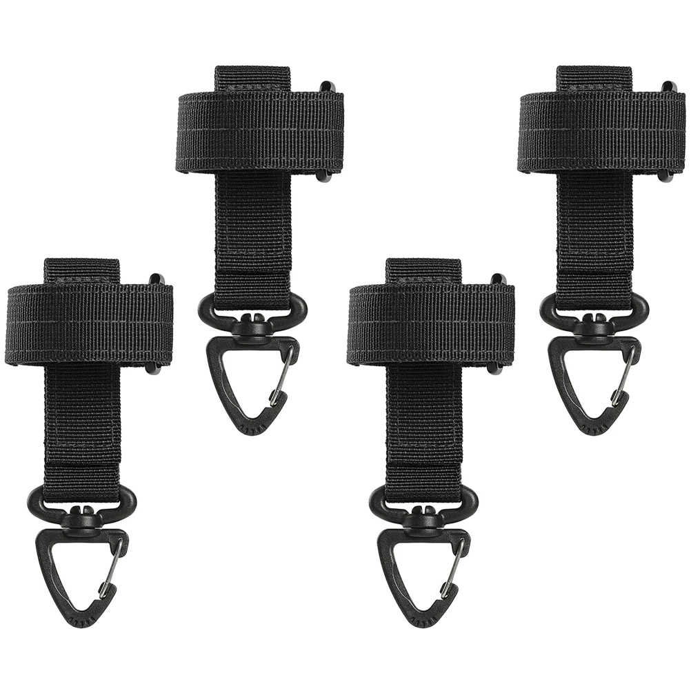 

4 Pcs Glove Straps Gloves Hanging Buckle Belt Leash Carabiner Firefighter Outdoor Rope Holding