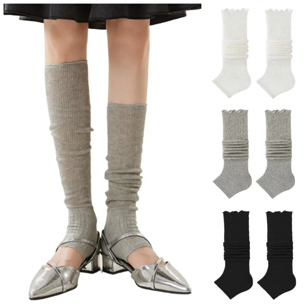 

Comfortable Sweet JK Long Socks INS Open Toe Lolita Boots Cover Kawaii Soft Solid Color Foot Cover Summer