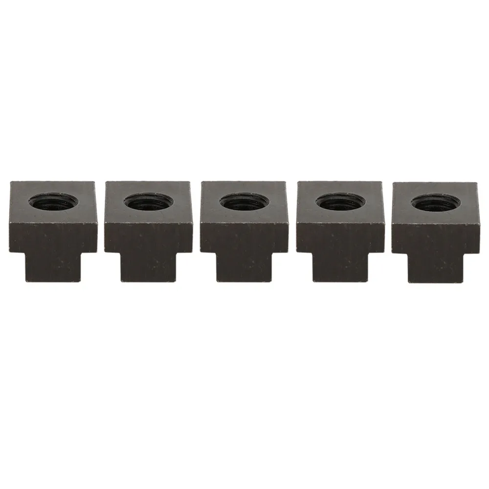 5 Pcs M12 Threads ​T Slot Nuts​ 5 Pcs ​T-Slots​ ​T Sliding Nut Block Black Oxide Finish Machine Tool Tables