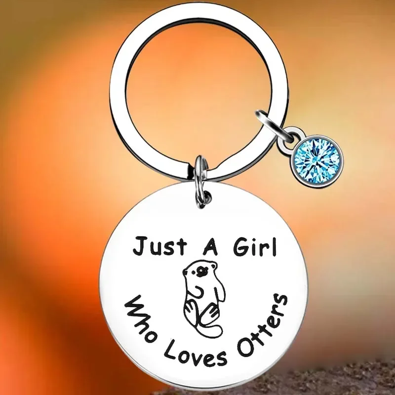 

Hot Otter Key Chain Ring I Just Freaking Love Otters keychains pendant Otter Lover Gift Family Friends gift