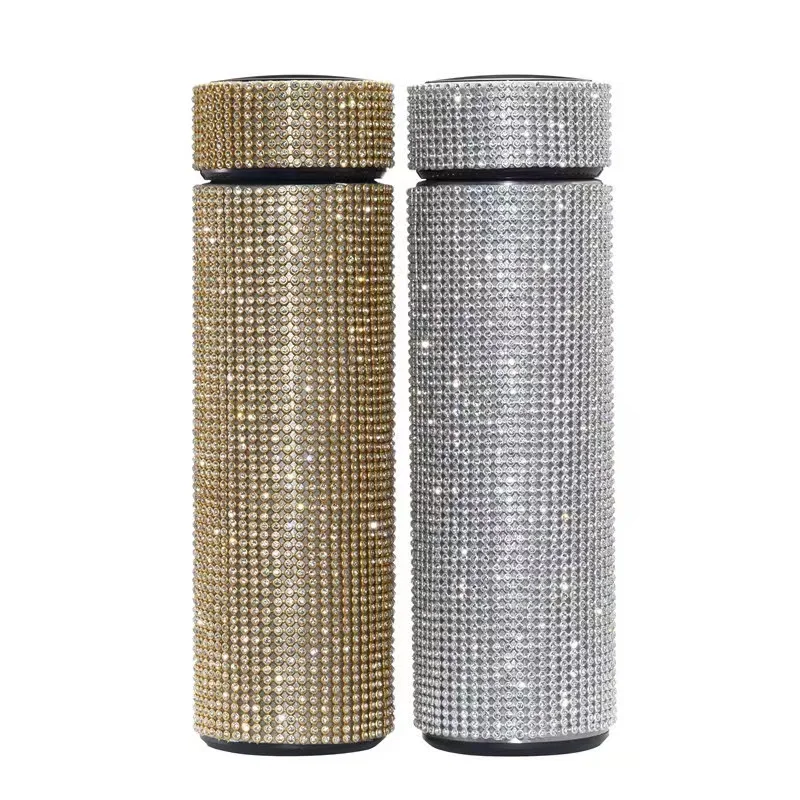 500ml Stainless Steel Bottles Vacuum Flasks Bling Drink Water Bottle Insulated Cup Travel for Girls Gift