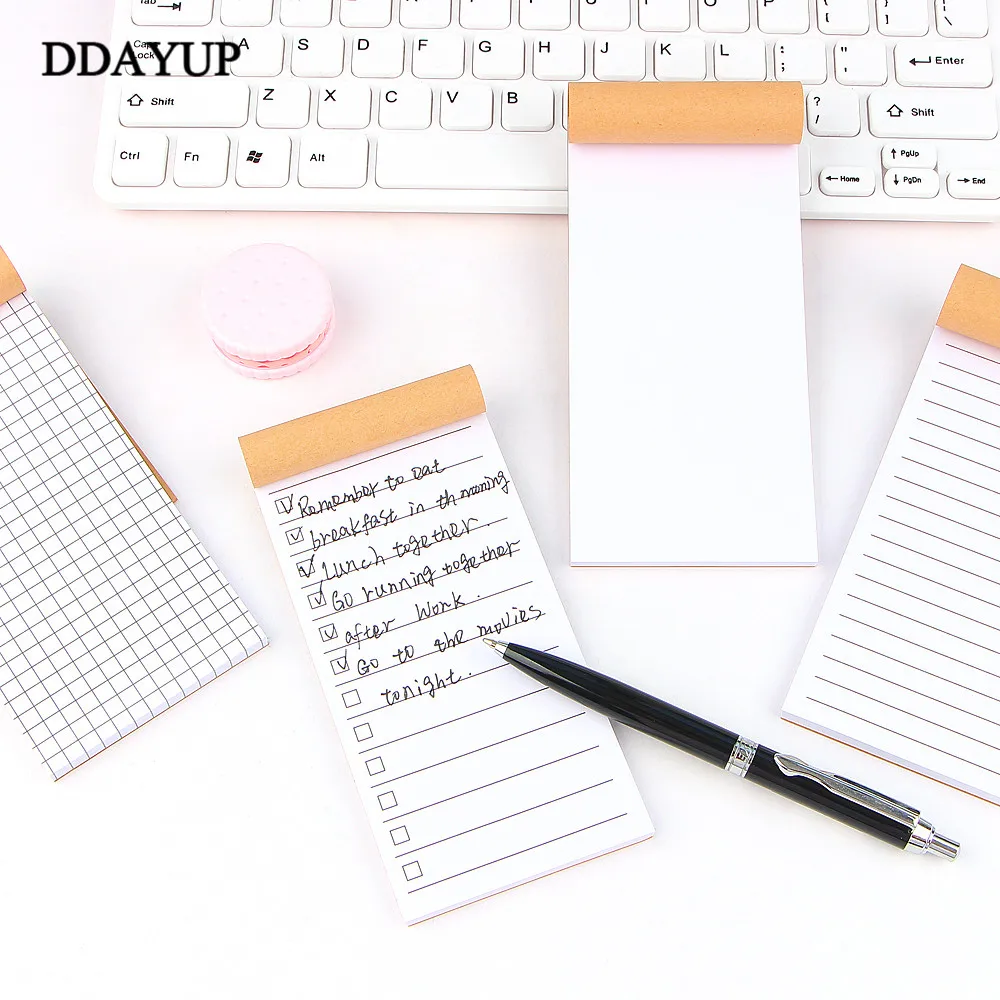 Pocket Kraftpapier Memo Pad Notepad Briefpapier Scrapbooking Memo Notes Te Doen Lijst Tear Checklist Note Pad