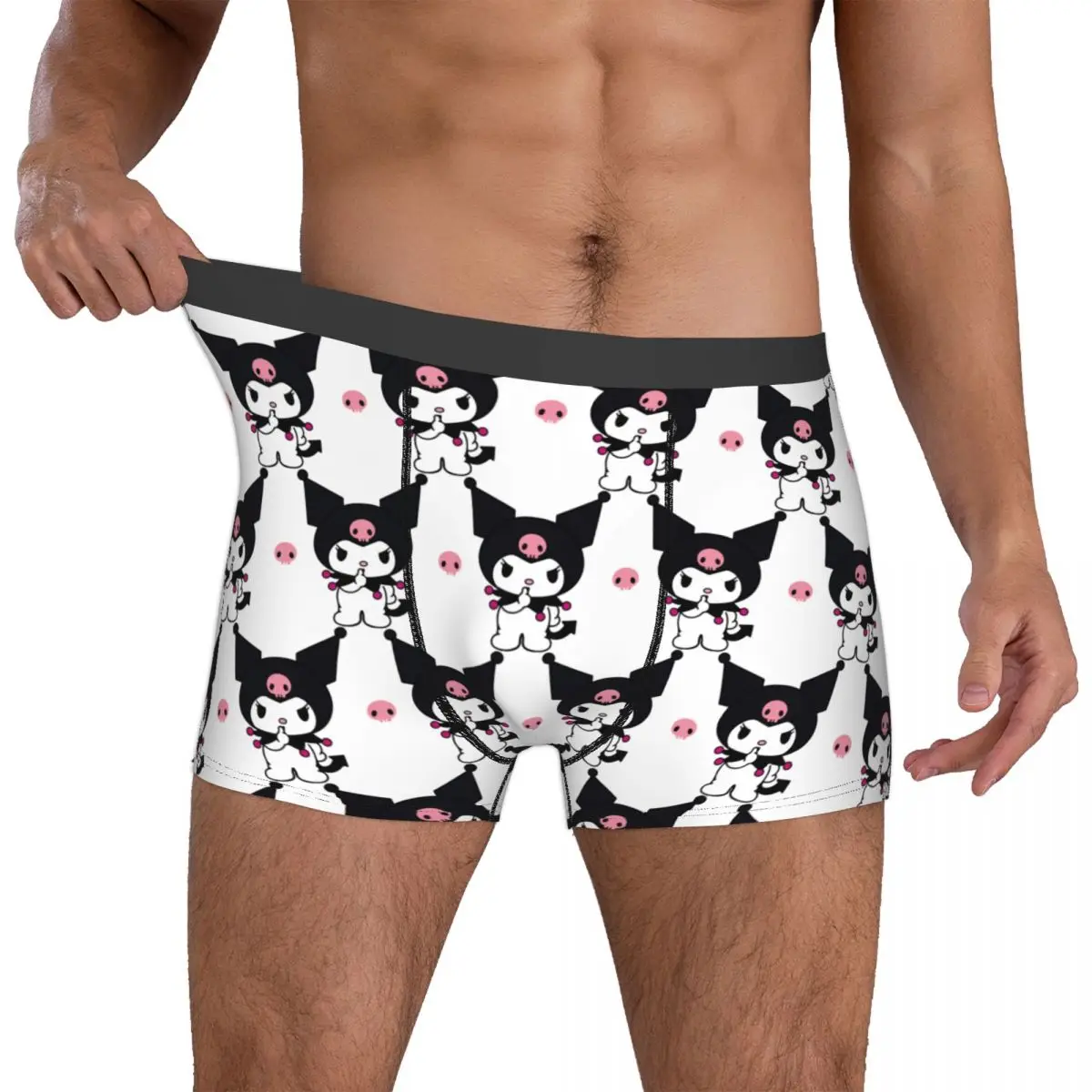 Kawaii Kuromi Boxers Novelty Gift For Man Humor Underwear Sanrio Merch Boxer Briefs