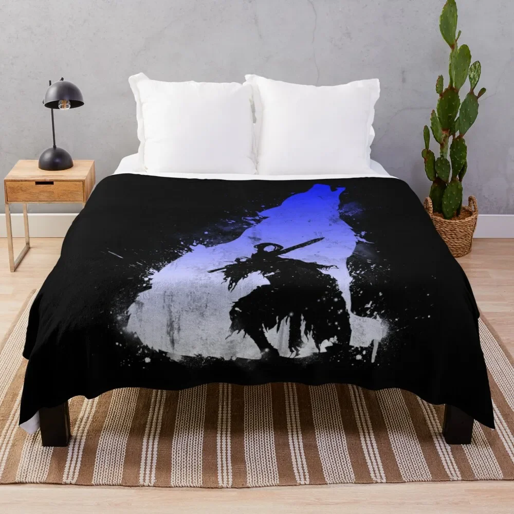 The Walker of Abyss (Version Blue/White) Throw Blanket Decorative Beds Furry Blankets