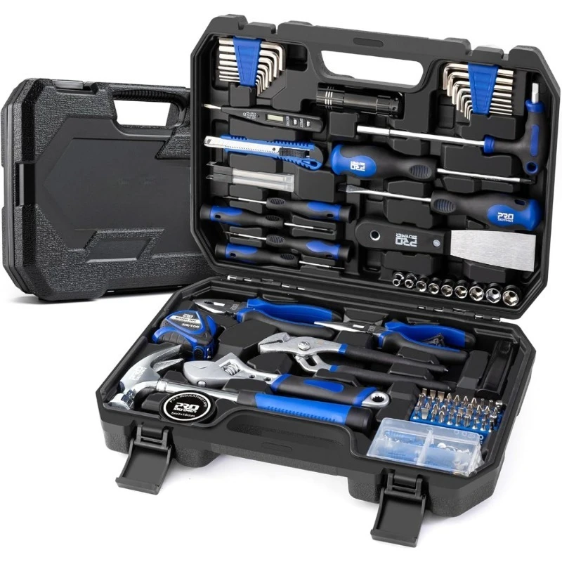 

Набор инструментов из 229 предметов, общий набор бытовых ручных инструментов с портативным ящиком для инструментов, универсальные инструменты для домашнего ремонта