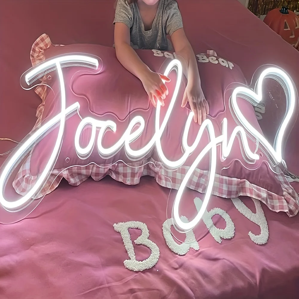 Custom RGB Neon Signs Personalized Names Neon USB Multi Font Lights Can Be Used For Weddings Birthday Parties Bedroom Decoration