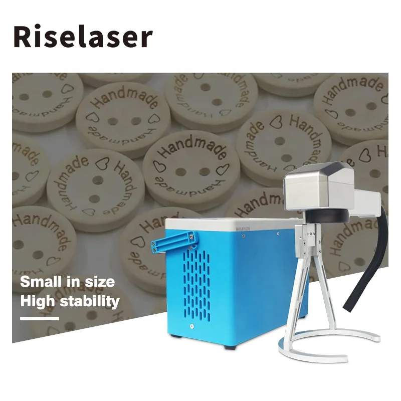 Portable Mini Fiber Laser Marking Machine 20W 30W 50W Handheld Stainless Steel Tags Laser Marking Machine