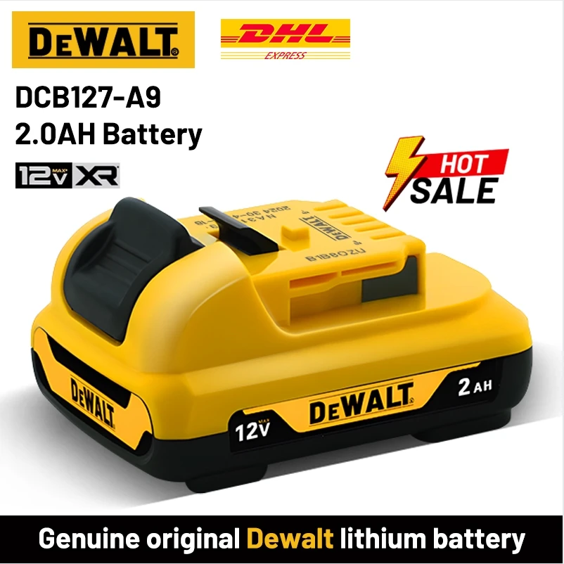 

100%Original Dewalt 12V Lithium ion Battery, 12V 2AH 5AH, DCB120 DCB123 DCB125 DCB124 DCB122 DCD710 Electric Tool Screwdriver