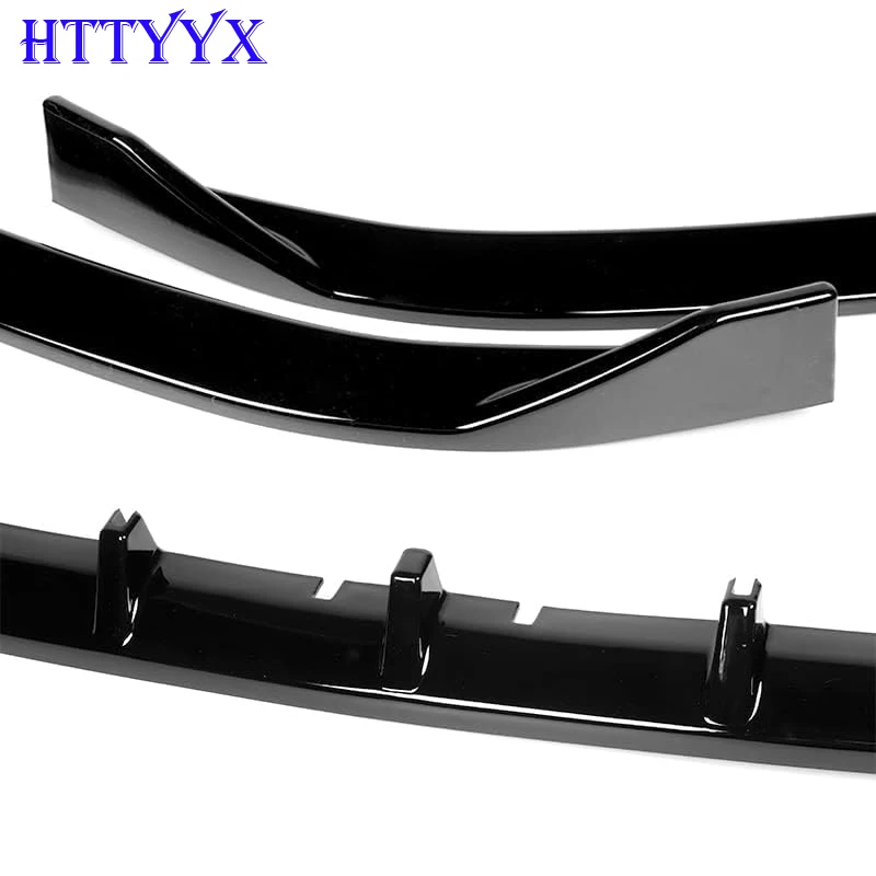 HTTYYX 3PCS Gloss Black Front Bumper Splitter Lip Diffuser Body Kit Spoiler Guard Fit For Audi A5 B8 Quattro 2008 2009 2010 2011