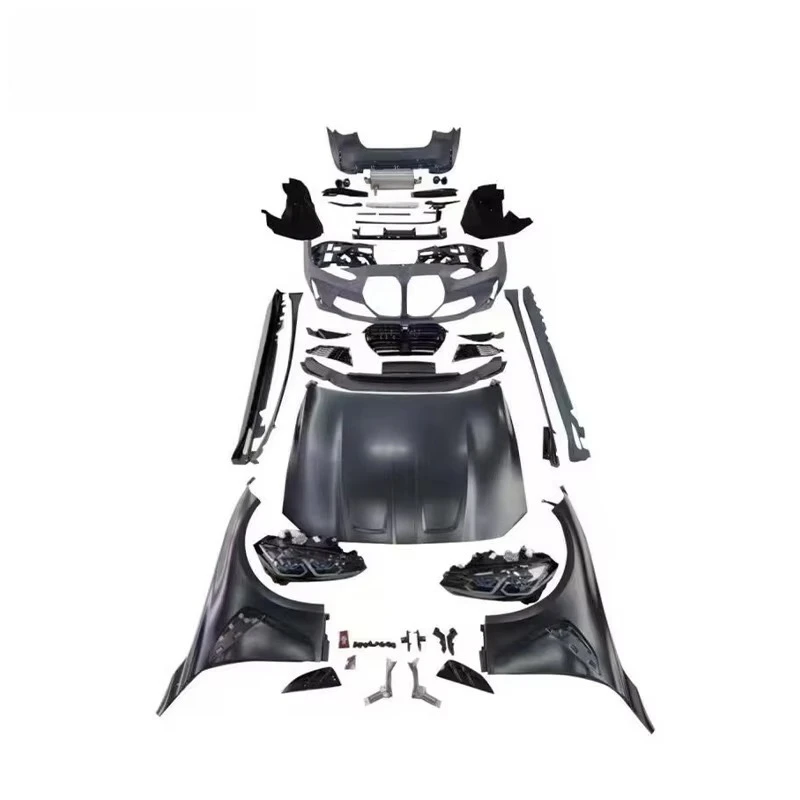 Wide Body Kit for 3 Series F30 Upgrade to G80 M3 with High Quality Car Bumpers Grill Side Skirt Tail Throat Headlamp